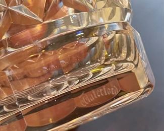 2pc Waterford Crystal Lismore Double Old Fashioned Glasses 4.25in H x 3.5in Diameter at top