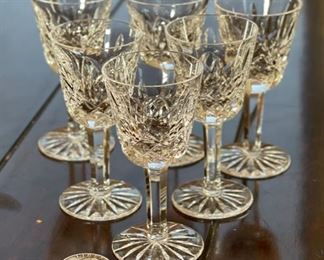 6pc Waterford Crystal Lismore Cordial Glasses 3 3/8in H x 1 5/8in diameter at top