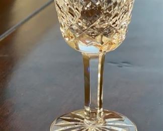 6pc Waterford Crystal Lismore Cordial Glasses 3 3/8in H x 1 5/8in diameter at top