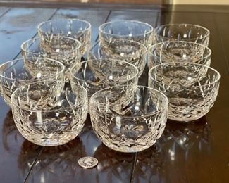 11pc Waterford Crystal Lismore 4in Bowls 2 3/8in H x 4in Diameter at top