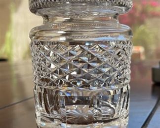 AS-IS Waterford Crystal Castlemaine Honey Jar 5.5in H x 3in diameter