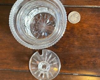 AS-IS Waterford Crystal Castlemaine Honey Jar 5.5in H x 3in diameter