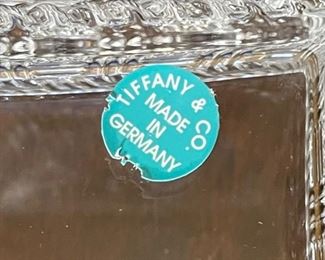 Tiffany & Co Crystal Glass Square Candy Dish Basket Weave 2x4.25x4.25in HxWxD