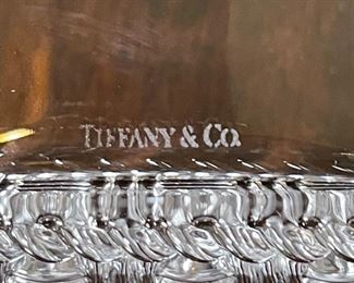 Tiffany & Co Crystal Glass Square Candy Dish Basket Weave 2x4.25x4.25in HxWxD