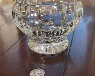 Brierley Crystal Glass Footed Bowl 4.25in H x 6in Diameter