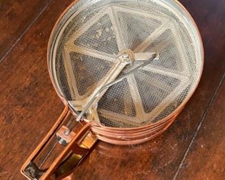 Copper Tinned Foley Sift-Chine Triple Screen Sifter 5.5.8in