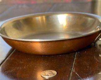 Sm All-Clad Copper Tined Pan 1.4x8.5x14.5in HxWxD