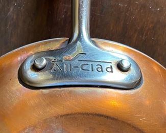 Sm All-Clad Copper Tined Pan 1.4x8.5x14.5in HxWxD