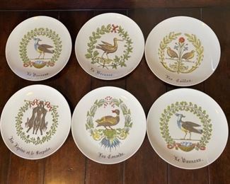 6pc D'Auteuil France Plates 9.5in 9.5in