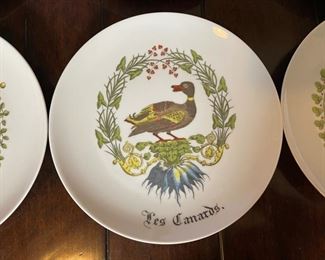 6pc D'Auteuil France Plates 9.5in 9.5in