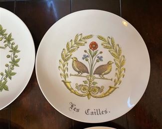 6pc D'Auteuil France Plates 9.5in 9.5in