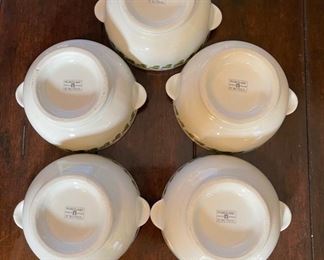 5pc D'Auteuil France Bowls 2.75x5.5x6.5in HxWxD