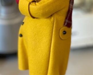 Simpich Character Dolls Christmas Caroler Yellow Jacket 12in H