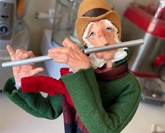 Simpich Character Dolls Christmas Caroler Green JAcket 14in H