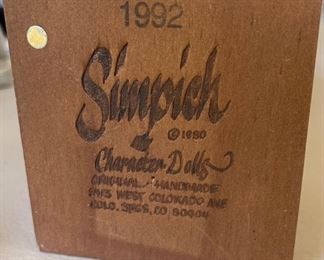 Simpich Character Dolls Christmas Caroler Green JAcket 14in H