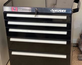 Husky 26in 5-Drawer Tool Chest Cabinet 34x30x20in HxWxD