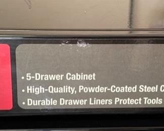 Husky 26in 5-Drawer Tool Chest Cabinet 34x30x20in HxWxD