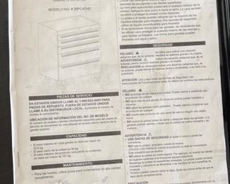 Husky 26in 5-Drawer Tool Chest Cabinet 34x30x20in HxWxD