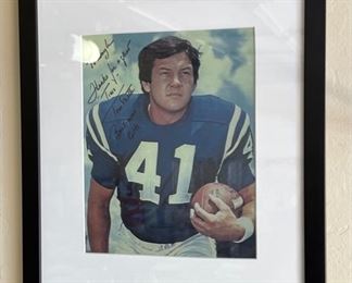 *Signed* Photo Tom Matte Football Baltimore Colts 17x14