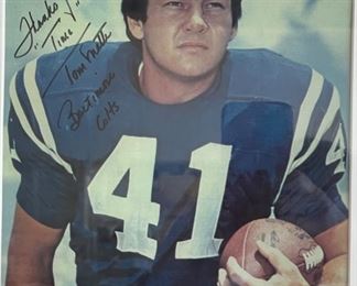 *Signed* Photo Tom Matte Football Baltimore Colts 17x14