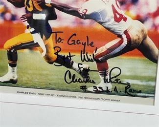*Signed* Charles White 1997 Rams Photo 13x15