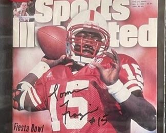 *Singed* Nebraska Montage Tommie Frazier CornHuskers 25x23.5in