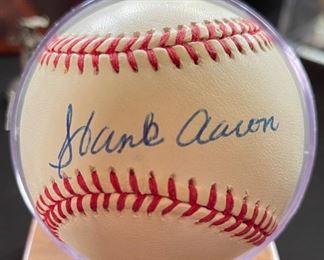 Hank Aaron Signed Baseball