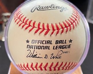 Hank Aaron Signed Baseball