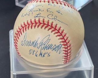 *Signed* Baseball Frank Robinson 586 HR Len Coleman