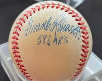 *Signed* Baseball Frank Robinson 586 HR Len Coleman