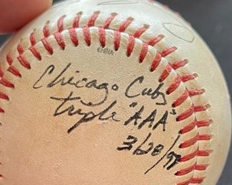 Signed Baseball Chicago Cubs AAA
