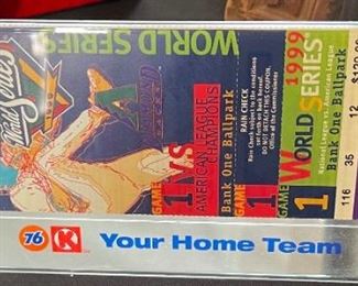 Framed World Series Ticket Game 1 1999