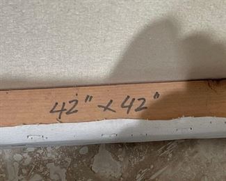 Field Workers Textured Painting Carlos Lopez 42 x 42