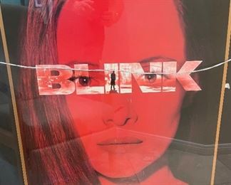 *Signed* Blink Poster Madeleine Stowe Poster AS-IS Frame 46 x 41