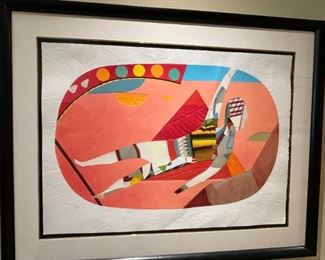 *Signed* Max Papart Oval Acrobat Lithograph 42 x 54