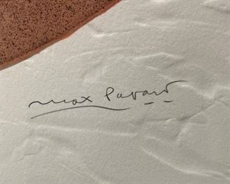 *Signed* Max Papart Oval Acrobat Lithograph 42 x 54