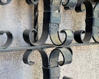 Spanish Revival Wrought Iron 5 Candle Holder 36x32x6in HxWxD