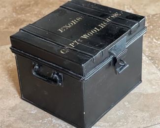 Exors Captn Woolhouse Metal Deed Box Captains Trunk 10x13x11in HxWxD