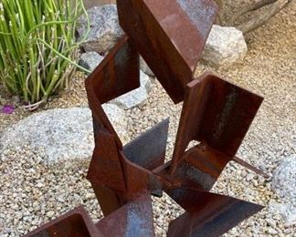 Rustic Abstract Metal Art 27 x 18 x 14 HxWxD