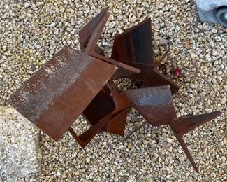 Rustic Abstract Metal Art 27 x 18 x 14 HxWxD