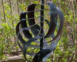 Kinetic Art Copper Wind Spinner 53in H x 25in W