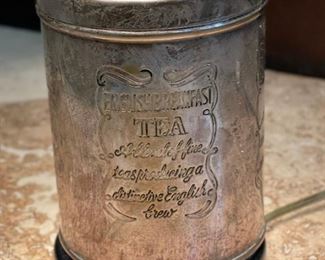 English Breakfast Tea Lamp 14in H x 10in Diameter