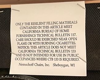 Nemschoff Orthopedic Chair Recliner 42 x 28 x 32 HxWxD