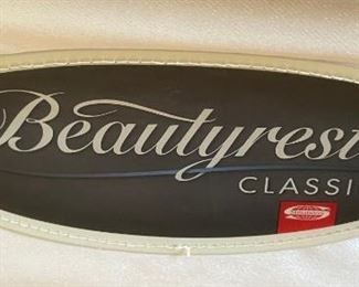 King Size Poster Bed w/ adjustable Beauty Rest mattress 88x84x93in HxWxD