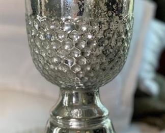 2pc Pottery Barn Mercury Glass Table Lamps PAIR 29x17in