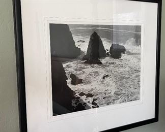 Framed Photo Ocean Rocks 28 x 32