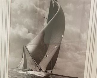 Framed Photo Print Sailboat 40 x 30