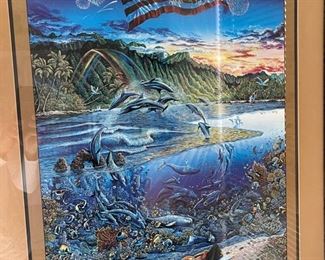 The Beach Boys Band Summer in Paradise Signed Autographed Framed LE Poster 46in. X 33in.