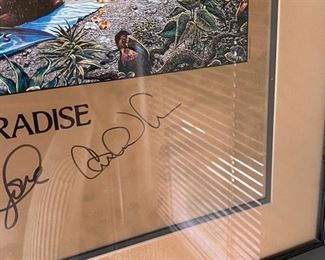 The Beach Boys Band Summer in Paradise Signed Autographed Framed LE Poster 46in. X 33in.