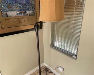 Restoration Bronze Swing Arm Floor Lamp 11in. Diameter 60in. Tall
